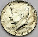 USA 1/2 Dolara Half Dollar 1964 Kennedy SREBRO