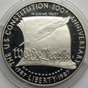 USA 1 Dolar 1987 Konstytucja 200 lat SREBRO