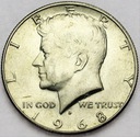 USA 1/2 Dolara Half Dollar 1968 Kennedy SREBRO