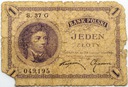 1919 1 zł Jeden Złoty Seria 37 G, RZADKI