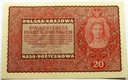 1919 20 Dwadzieścia Marek Polskich II Serja BV