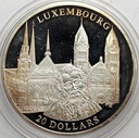 Liberia 20 Dolarów 2000 Luxemburg SREBRO