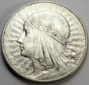 10 zł złotych 1933 Głowa kobiety Polonia SREBRO