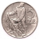 5 zł złotych 1958 z Rybakiem, wąskie 8, Rybak