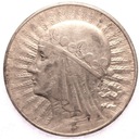 10 zł złotych 1933 Głowa kobiety Polonia SREBRO