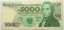 1988 5000 zł złotych Chopin seria CW
