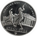 10 zł złotych 2004 Ateny Szermierka
