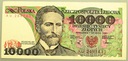 1988 10000 zł złotych Wyspiański, seria AU