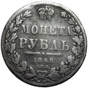 Rosja 1 Rubel 1848 SREBRO RZADKI
