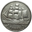 2 złote 1936 Żaglowiec Żaglówka Statek SREBRO