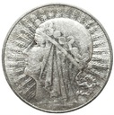 10 zł złotych 1933 Głowa kobiety Polonia SREBRO