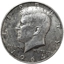 USA 1/2 Dolara Half Dollar 1964 Kennedy SREBRO