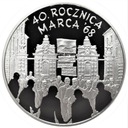 10 zł złotych 2008 40 rocznica marca '68