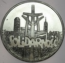 100000 zł złotych 1990 Solidarność TYP A SREBRO