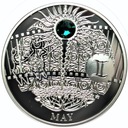 Niue Miesiące 1 Dolar Maj SREBRO