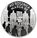10 zł złotych 2008 40 rocznica marca '68