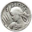 1 zł złoty 1925 Kobieta i kłosy, żniwiarka