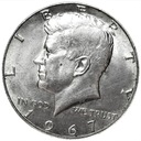 USA 1/2 Dolara Half Dollar 1967 Kennedy SREBRO