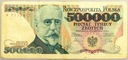 1990 500000 zł złotych Sienkiewicz seria P