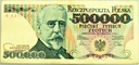 1990 500000 zł złotych Sienkiewicz seria R