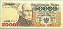 1993 50000 zł złotych Staszic seria S