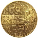 2 zł złote 1998 Skłodowska Polon i rad