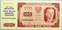 1948 100 zł Sto Złotych, seria KR NADRUK (2)