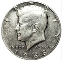 USA 1/2 Dolara Half Dollar 1968 Kennedy SREBRO