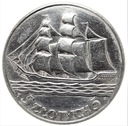5 zł złotych 1936 Żaglowiec Żaglówka Statek