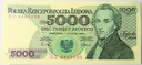 1988 5000 zł złotych Chopin seria DZ