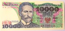 1988 10000 zł złotych Wyspiański, seria BW