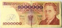 1991 1000000 zł złotych Reymont, seria C