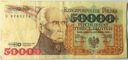 1993 50000 zł złotych Staszic seria D