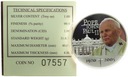 Cook Islands 1 Dolar 2005 Jan Paweł II SREBRO