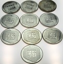 LOT 10 x 200 zł 1974 XXX lat PRL INWESTYCJA SREBRO