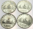 Włochy LOT 4 x 500 Lirów INWESTYCJA SREBRO