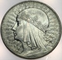 10 zł złotych 1933 Głowa kobiety Polonia SREBRO
