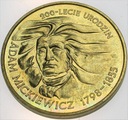 2 zł złote 1998 Adam Mickiewicz
