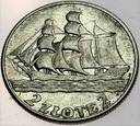 2 złote 1936 Żaglowiec Żaglówka Statek SREBRO