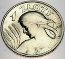 1 zł złoty 1925 Kobieta i kłosy, żniwiarka, kropka