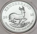 Afryka RPA Krugerrand 1 uncja Srebro 2018
