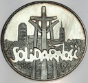 100000 zł złotych 1990 Solidarność TYP A SREBRO