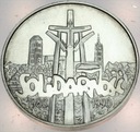 100000 zł złotych 1990 Solidarność TYP A SREBRO