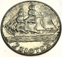 2 zł złote 1936 Żaglowiec Żaglówka Statek SREBRO