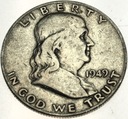 USA 1/2 dolara 1949 Half Dollar Franklin SREBRO