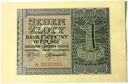 1940 1 zł Jeden Złoty, seria A