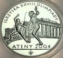 10 zł złotych 2004 Ateny Szermierka