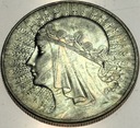 5 zł złotych 1933 Głowa kobiety Polonia SREBRO