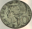 Austria 10 Szylingów 1970 SREBRO