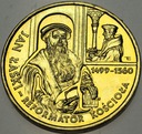 2 zł złote 1999 Jan Łaski Reformator Kościoła